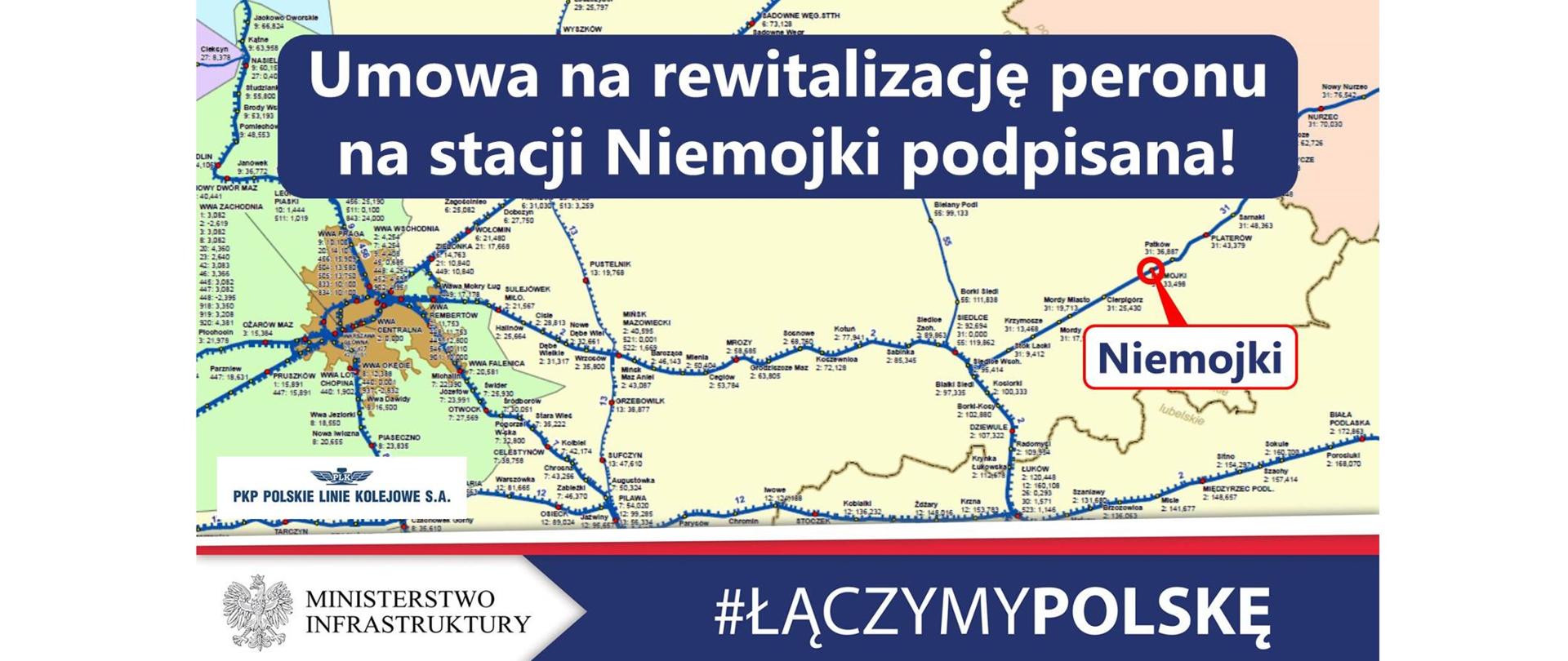 Umowa na rewitalizację peronu na stacji Niemojki podpisana - infografika