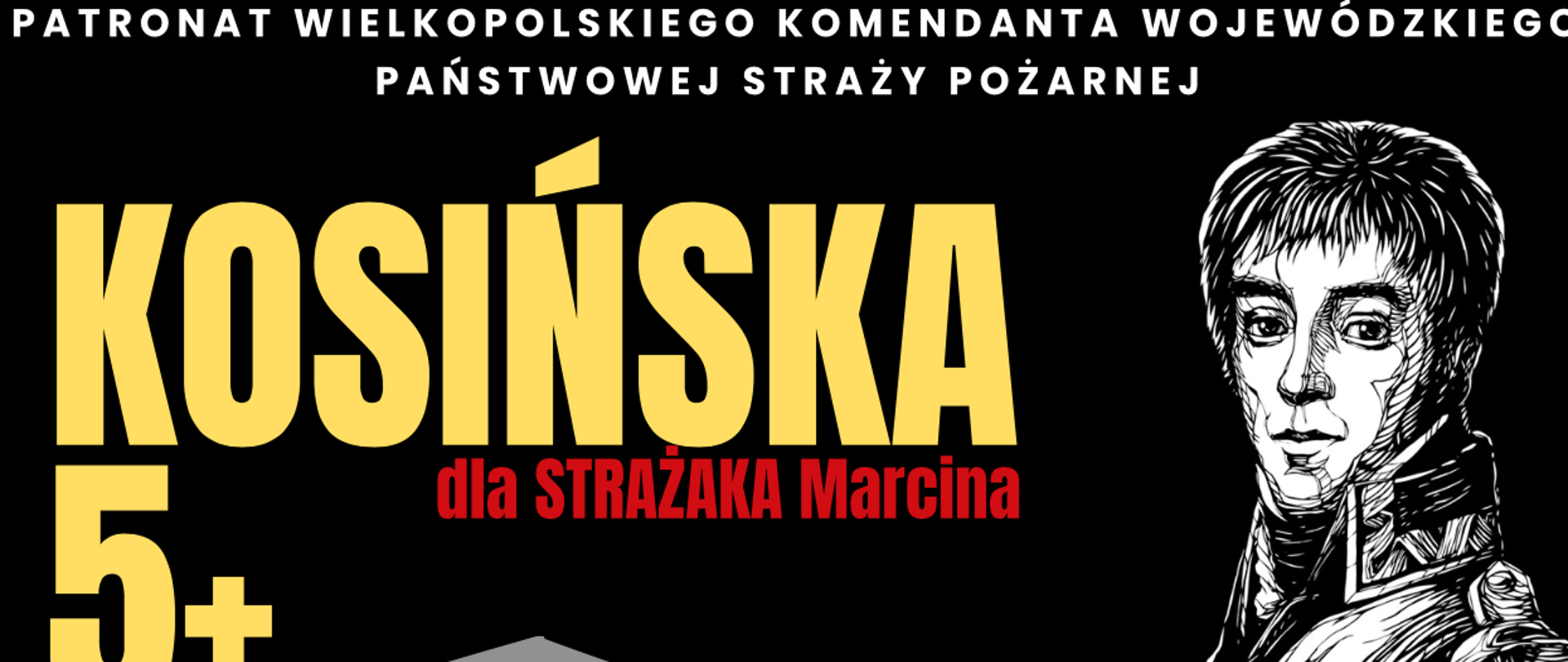 Zdjęcie przedstawia plakat zachęcający do udziału w Biegu dla strażaka Marcina z JRG 4