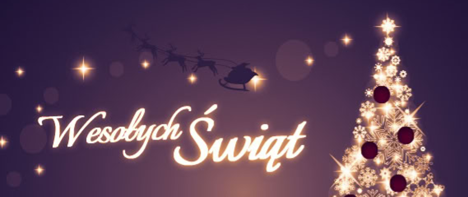 Kartka świąteczna z napisem: Radosnych Świąt Bożego Narodzenia spędzonych w ciepłej, rodzinnej atmosferze, samych szczęśliwych dni w nadchodzącym roku w imieniu własnym i pracowników życzy Państwowy Powiatowy Inspektor Sanitarny w Gostyninie