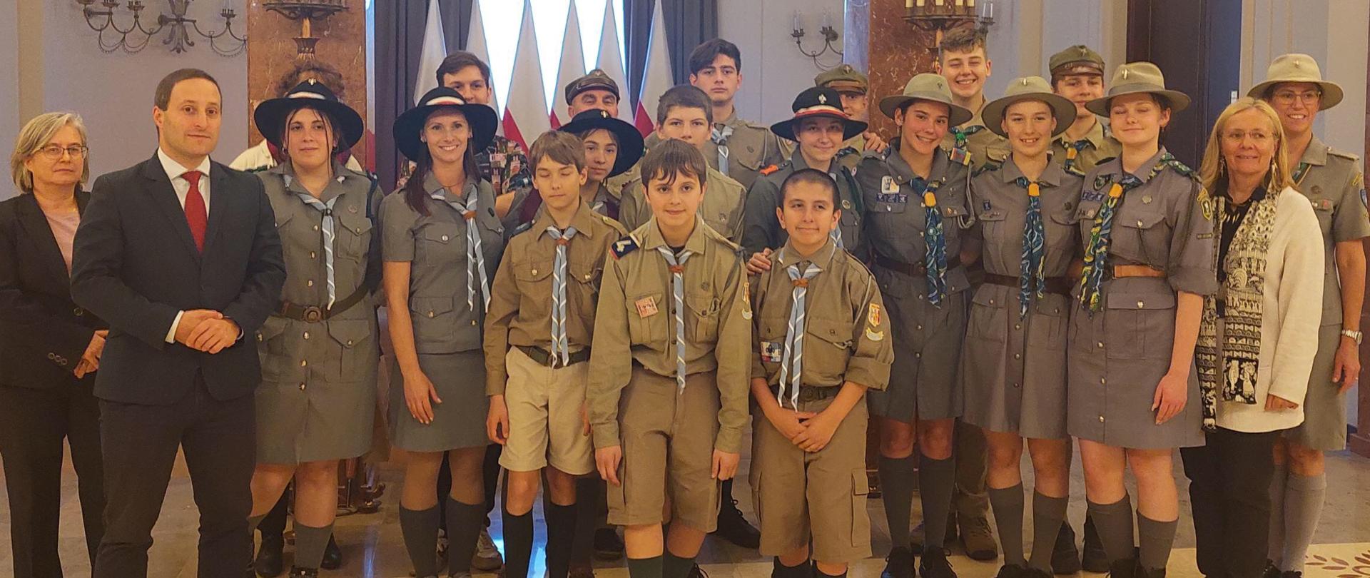 Spotkanie Departamentu Współpracy z Polonią i Polakami za granicą z harcerzami polskiego pochodzenia
