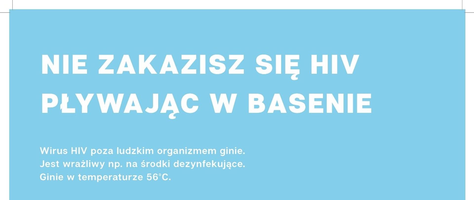 Nie zakazisz się HIV pływając w basenie