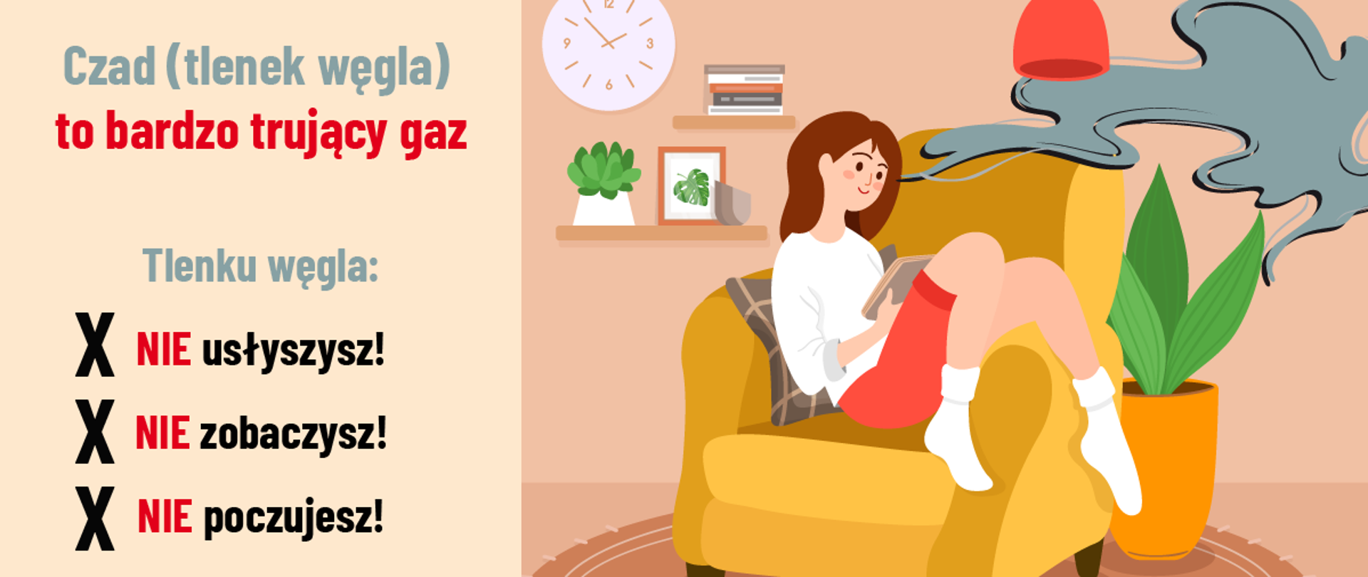 Czad (tlenek węgla) oszukuje zmysły