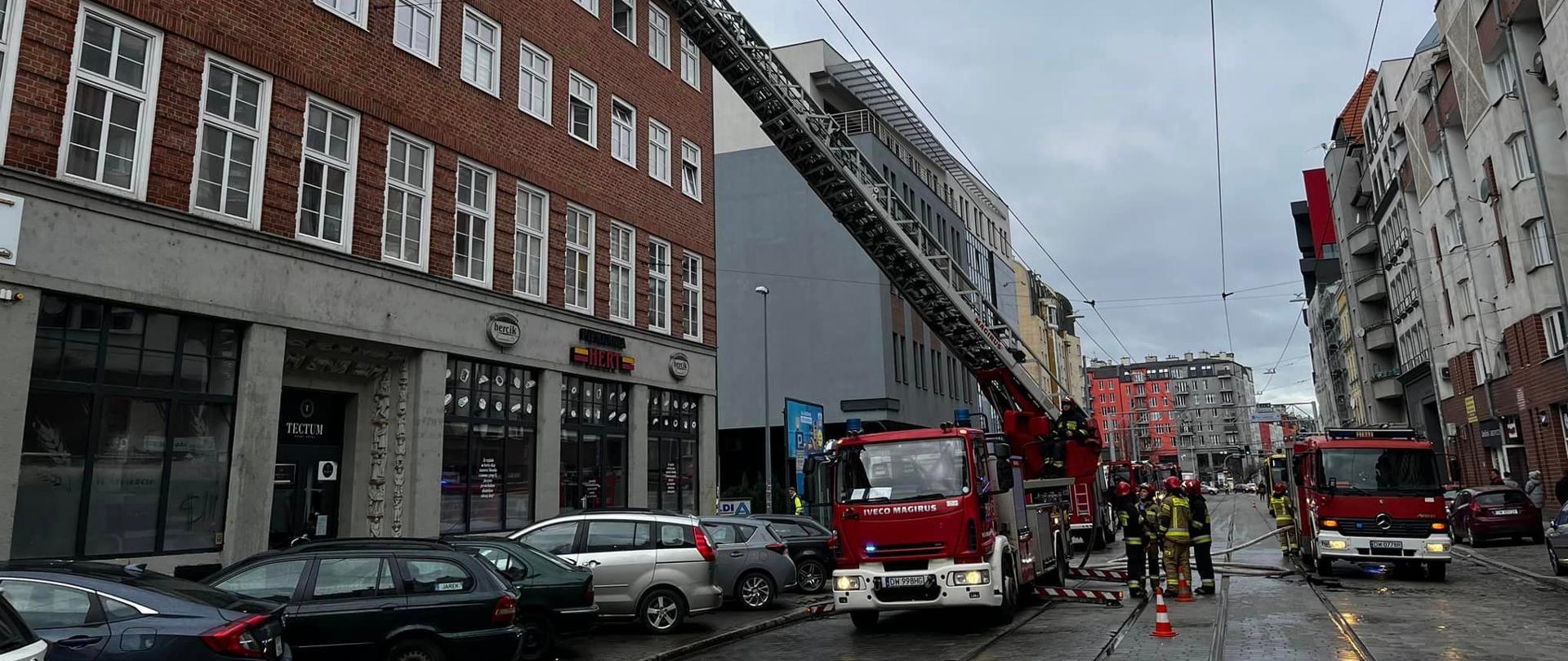 Interwencja strażaków w kamienicy przy Kościuszki
