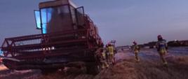 pożar kombajnu w Łubnicy
