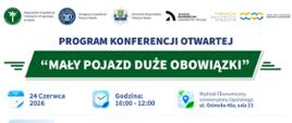 ZAPROSZENIE NA KONFERENCJĘ OTWARTĄ pod hasłem"MAŁY POJAZD DUŻE OBOWIĄZKI"