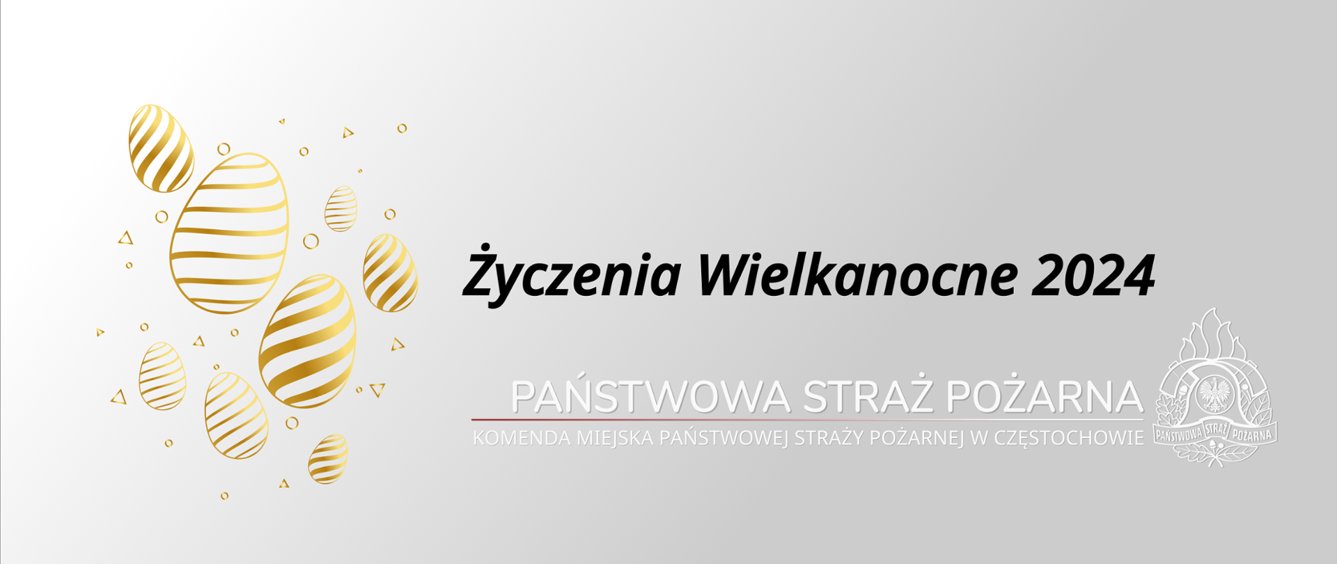 Zdjęcie przedstawia kartkę tytułową Życzeń wielkanocnych 2024 