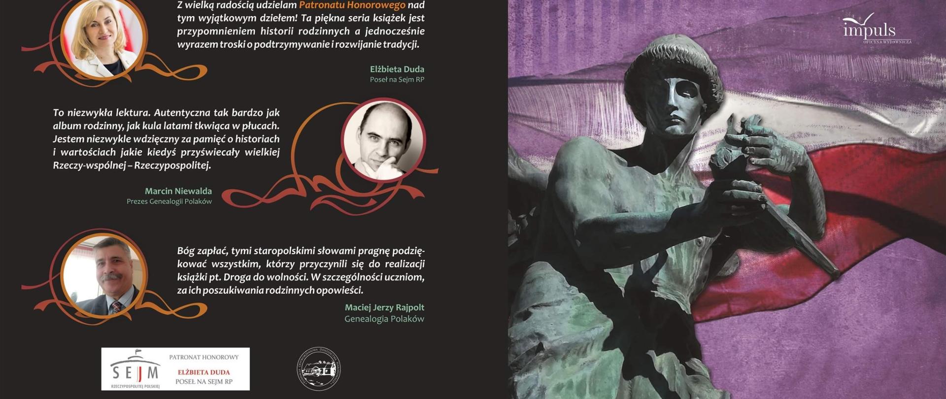 Droga do wolności - historie przodków, którzy walczyli o wolność Polski. Okładka - przód.