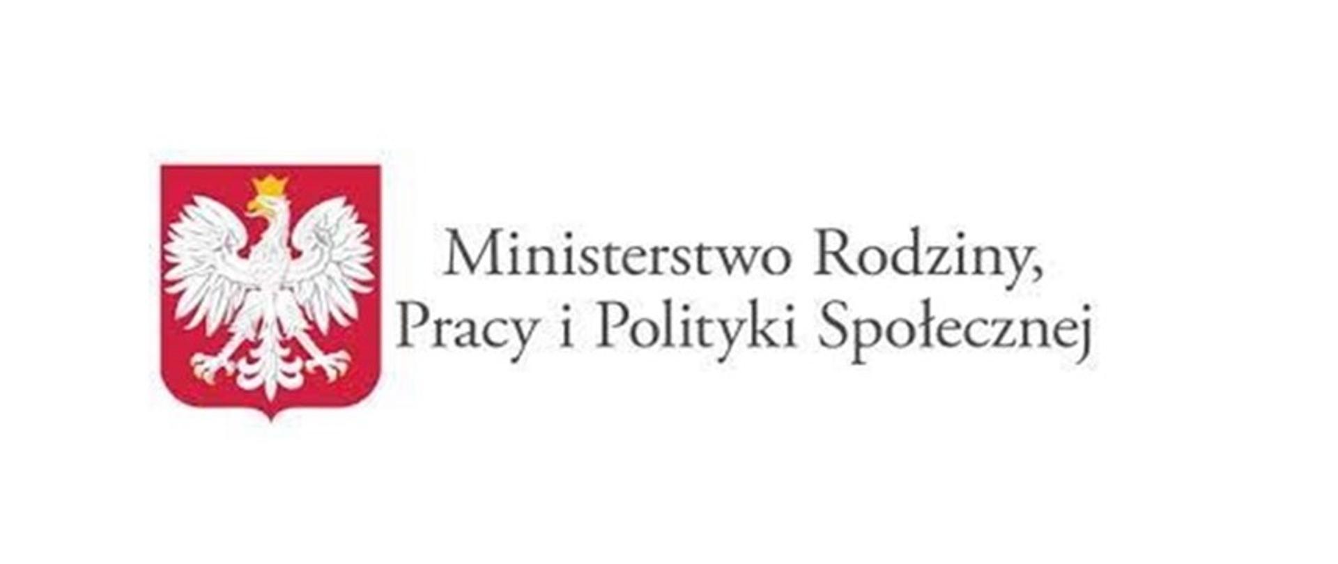 na grafice znajduje się godło Polski oraz napis: logo Ministerstwo Rodziny, Pracy i Polityki Społecznej