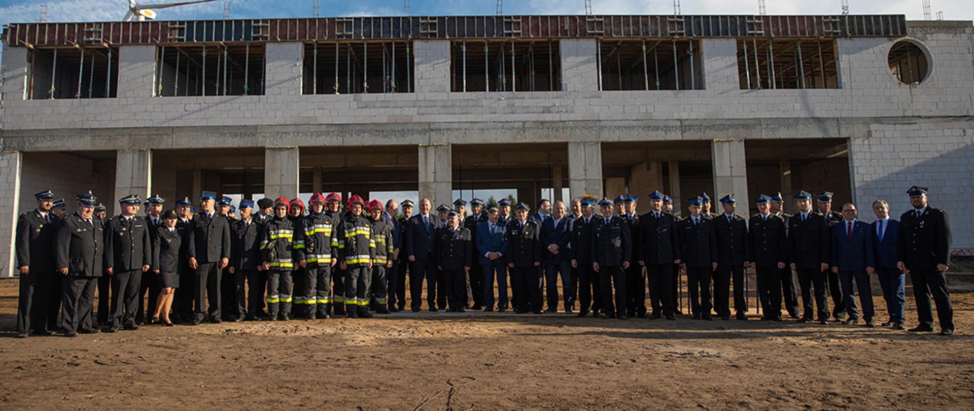 Uroczystość wmurowania aktu erekcyjnego nowej siedziby Komendy Powiatowej Państwowej Straży Pożarnej w Gryficach