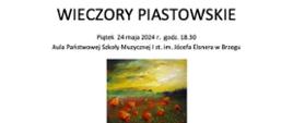czarne litery na białym tle, obraz z kwiatami