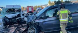 Czołowe zderzenie w Spytkowicach