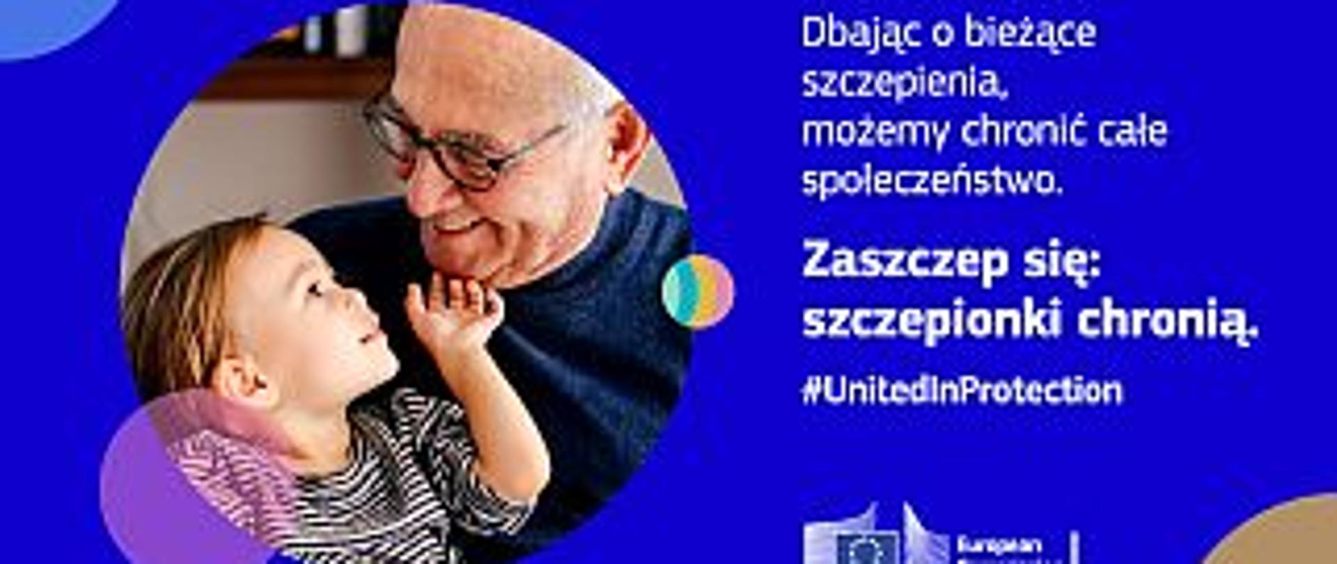 Baner informujący o kampanii Zaszczep się, by chronić siebie i innnych