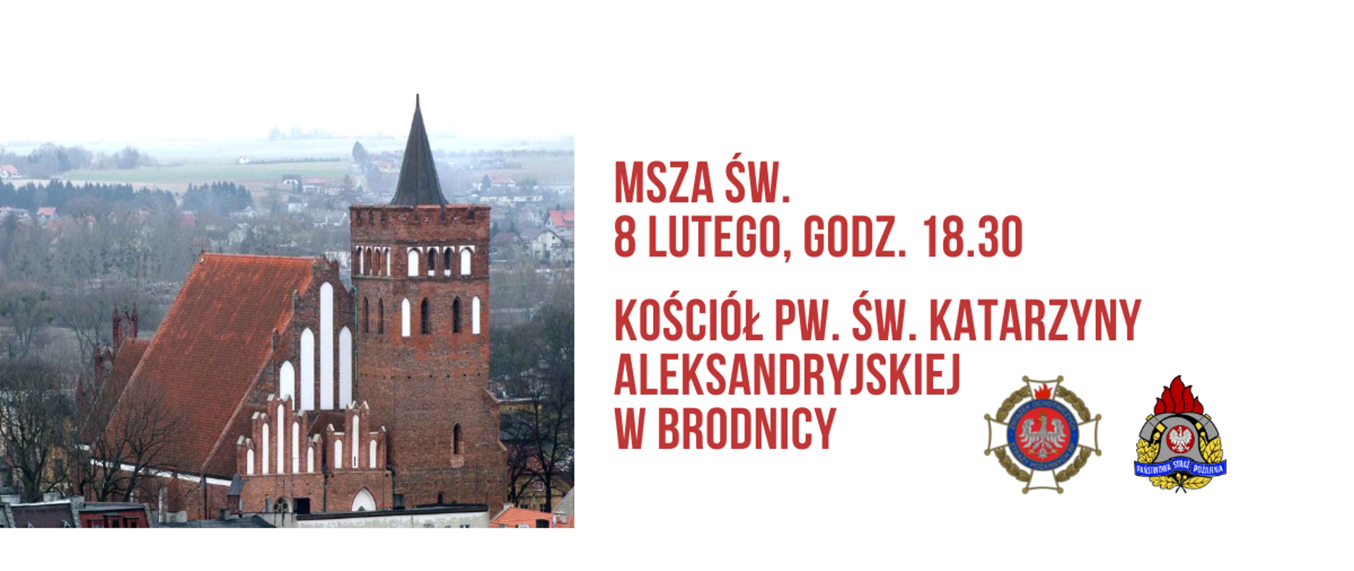 Baner informacyjny o mszy