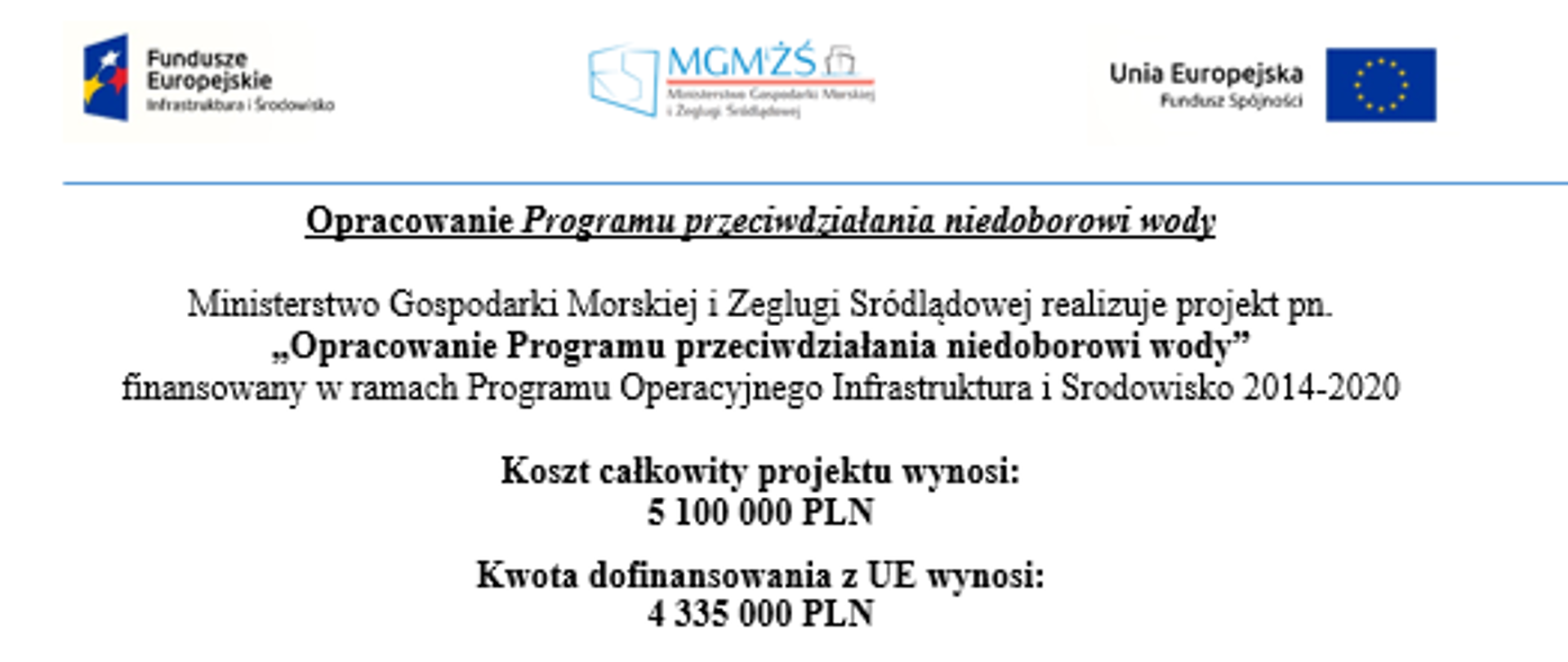 Opracowanie "Programu przeciwdziałania niedoborowi wody"