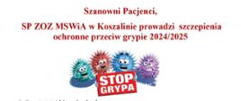 zaproszenie na szczepienie przeciwko grypie