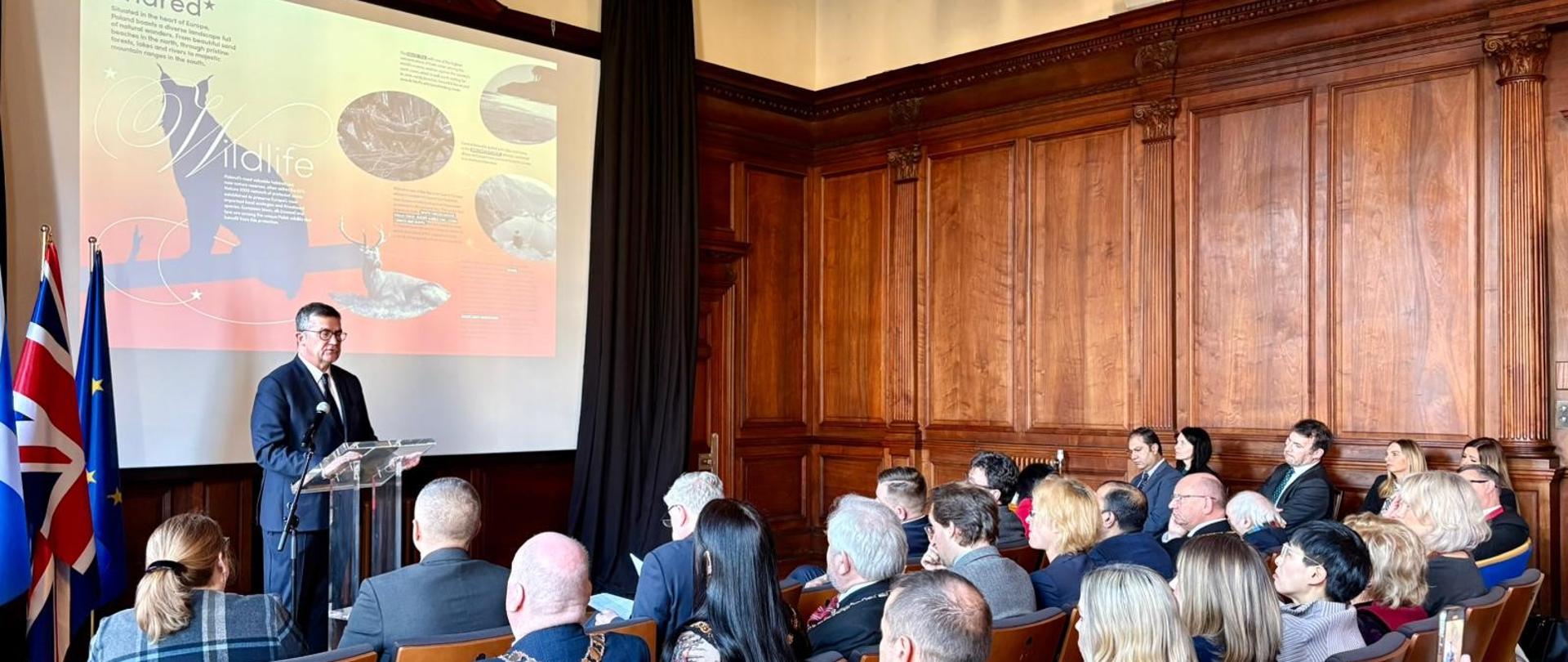 Ambasador Piotr Wilczek z wizytą w Szkocji z okazji inauguracji polskiej prezydencji w Radzie Unii Europejskiej