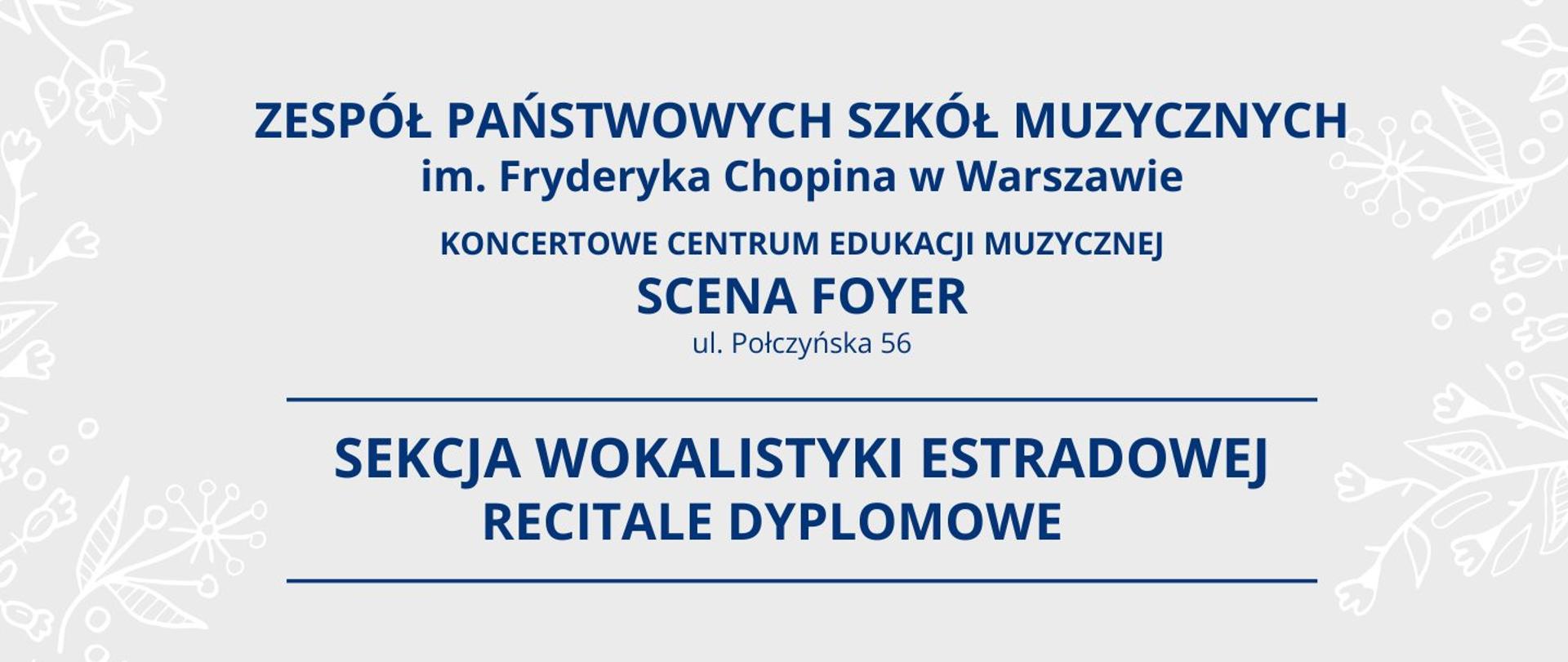 Baner - Recitale dyplomowe uczniów sekcji wokalno–estradowej