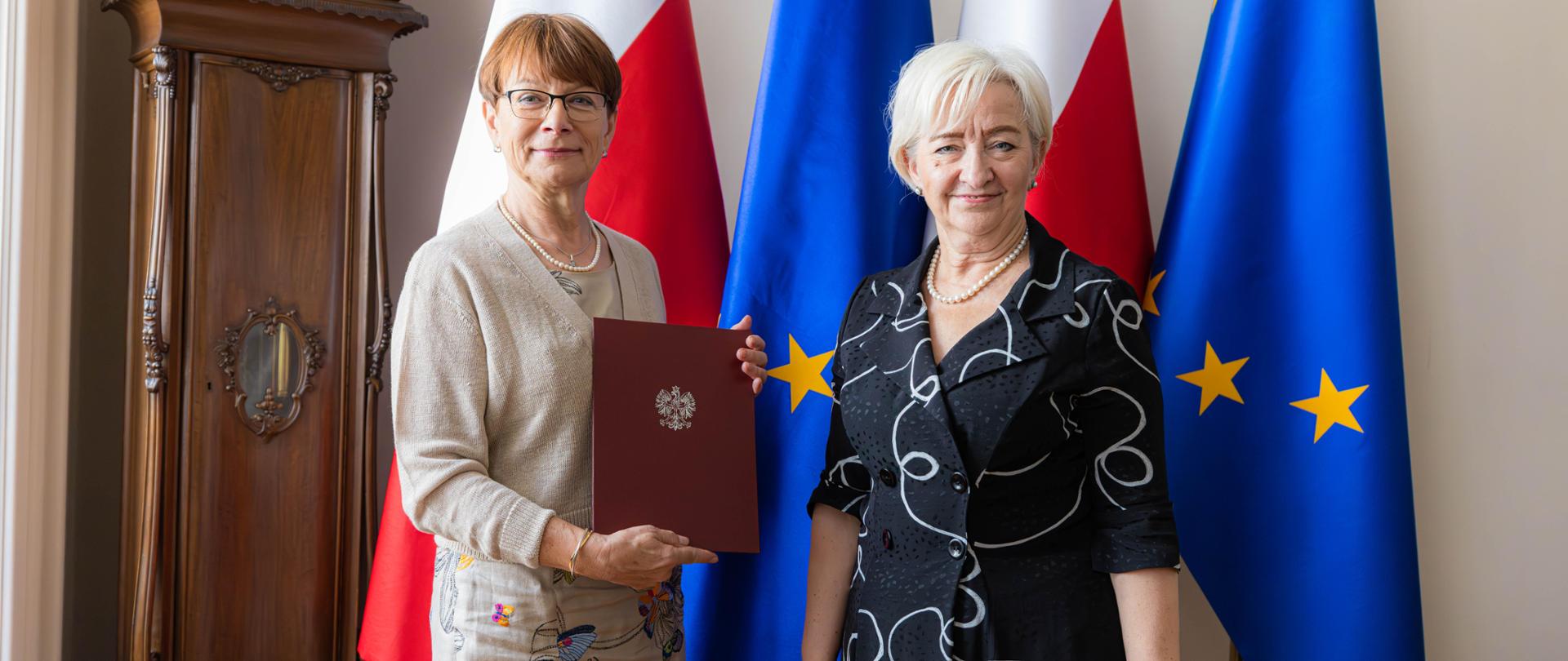 Wojewoda łódzki Dorota Ryl z konsultantem ds. diabetologii - Katarzyną Cypryk 