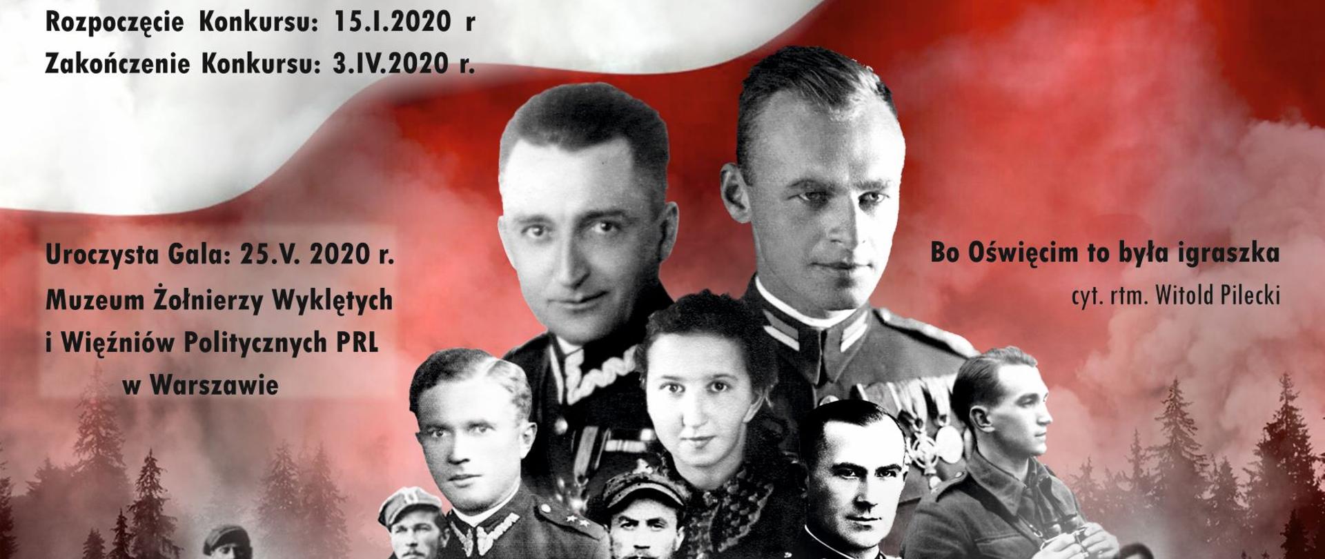 Plakat VII Międzynarodowego Konkursu Historycznego o Żołnierzach Wyklętych 2020