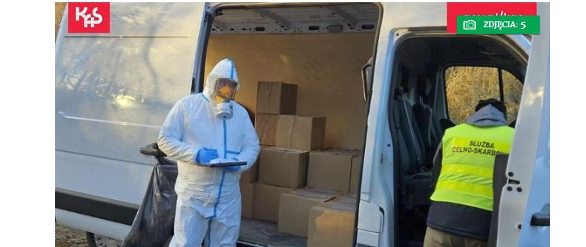 Wycinek artykułu o zatrzymaniu nielegalnych śor