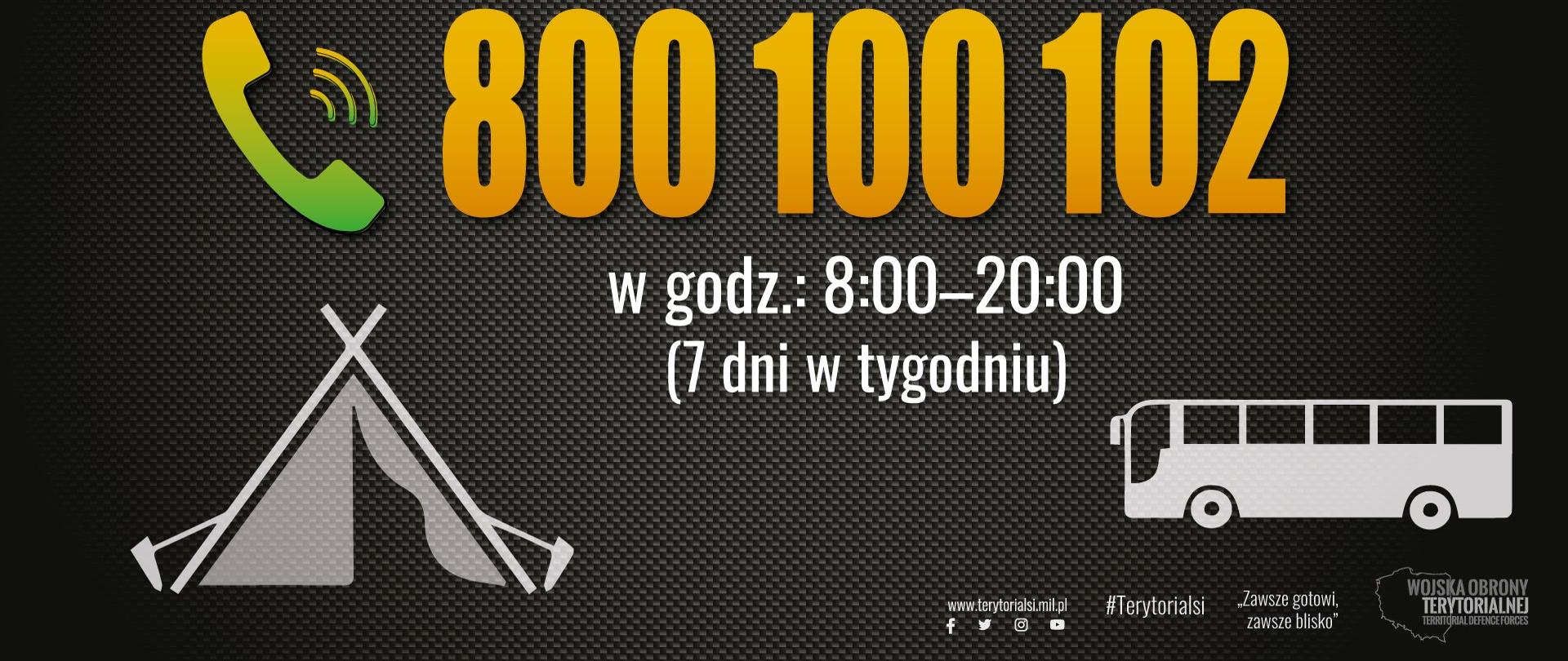 Infolinia WOT dla organizatorów letniego wypoczynku dzieci i młodzieży - 800 100 102