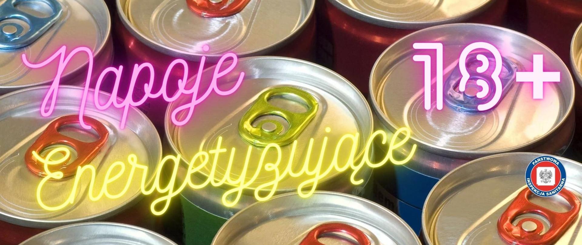 Puszki napojów z kolorowymi kapslami