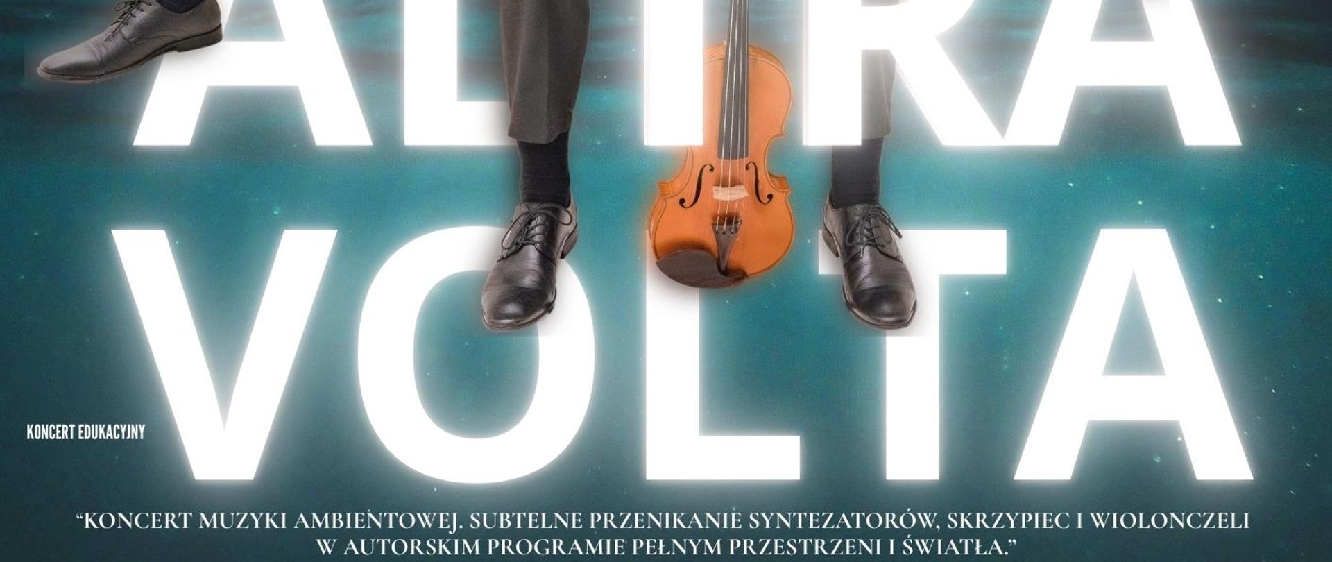 Plakat informacyjny dotyczący koncertu ambientowego "Altra Volta", odbywającego się w dniu 14.03.2026 o godz. 18.00.