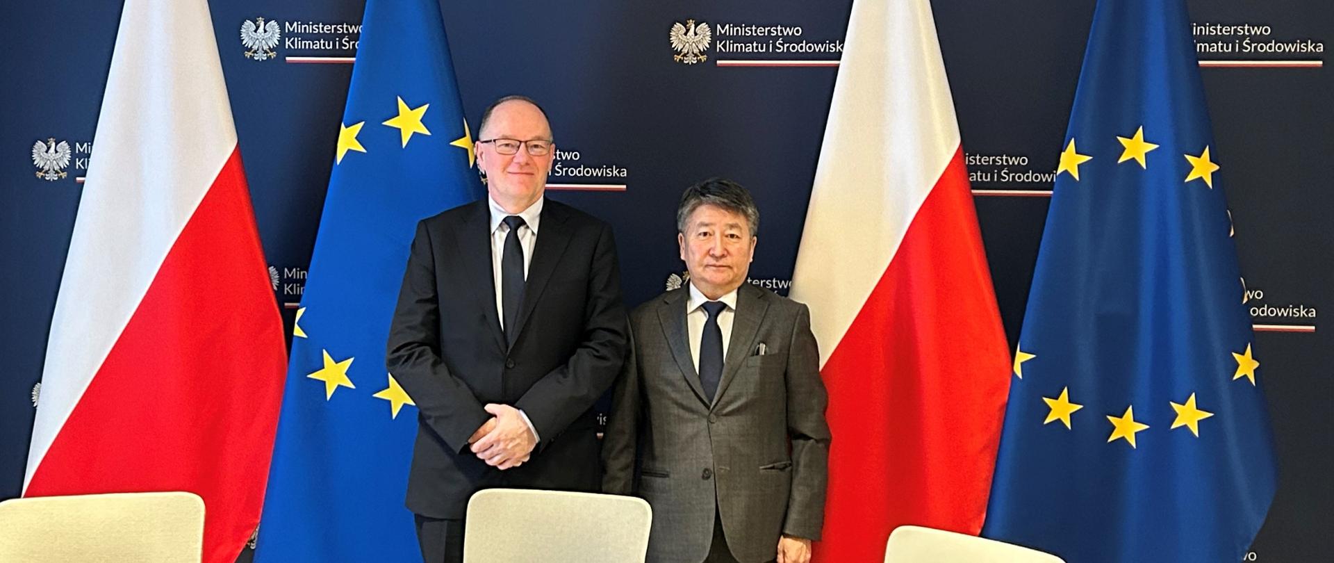 Główny Geologa Kraju Krzysztof Galosa z Dorj Barkhasem, Ambasadorem Mongolii w Polsce
