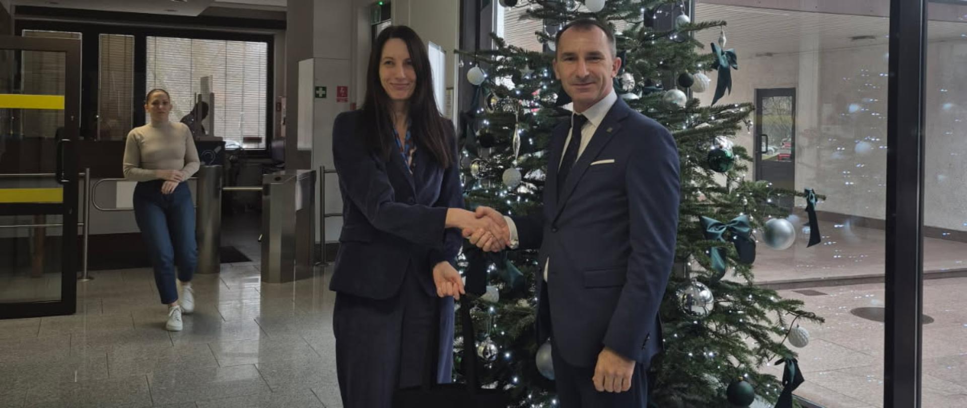 prezes KRUS Tomasz Ślusarczyk i Małgorzata Bojańczyk dyrektor PSOR