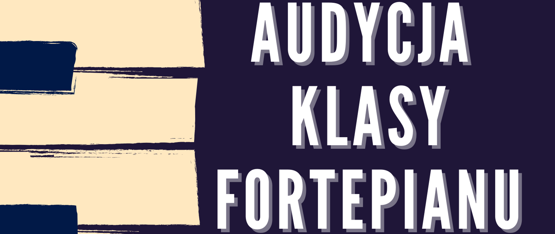 Plakat o treści: Audycja klasy fortepianu Pani Anny Koźniewskiej – 13 grudnia 2023 r. godzina 17:30 Sala koncertowa Państwowej Szkoły Muzycznej I stopnia w Płońsku