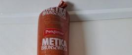 Metka brunszwicka kiełbasa surowa metka nr serii1R808070707 pojedyncza