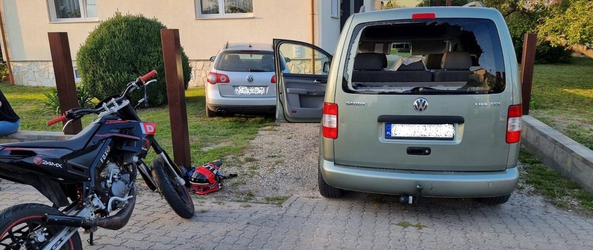 Kolizja motoroweru z samochodem osobowym na ul. Padniewskiej w Mogilnie