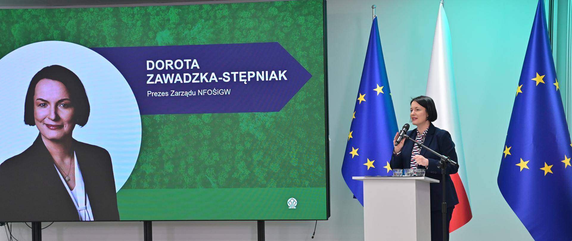 Na zdjęciu Dorota Zawadzka-Stępniak, prezes zarządu NFOŚiGW