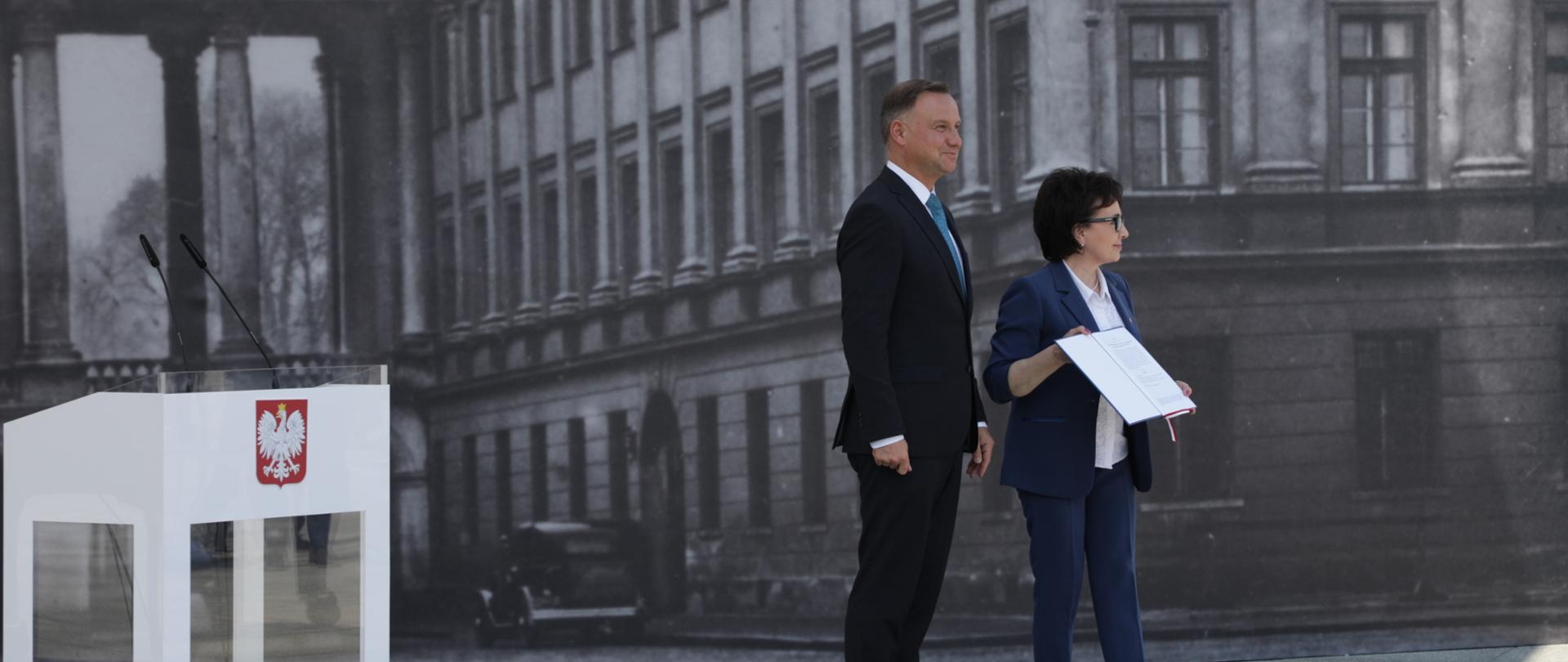 Prezydent przekazał projekt ustawy dotyczący odbudowy Pałacu Saskiego, fot. Jan Jechna