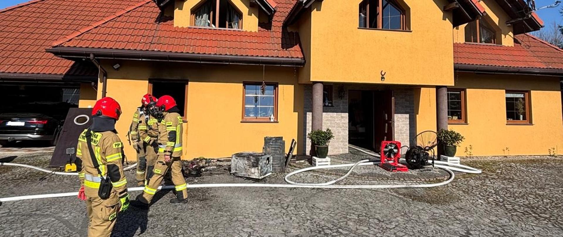 Pożar domu jednorodzinnego Goleniów, ul. Maszewska