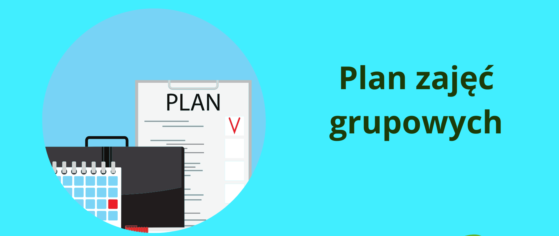Plakat - plan zajęć grupowych