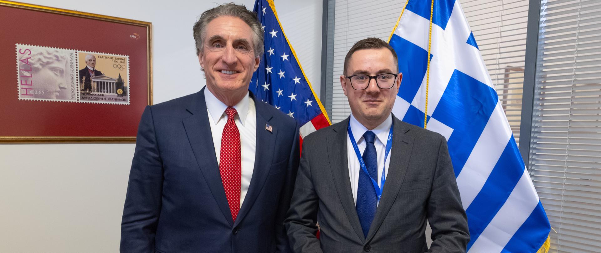 Spotkanie Ministra Energii Miłosza Motyki z Sekretarzem Zasobów Wewnętrznych USA Dougiem Burgumem