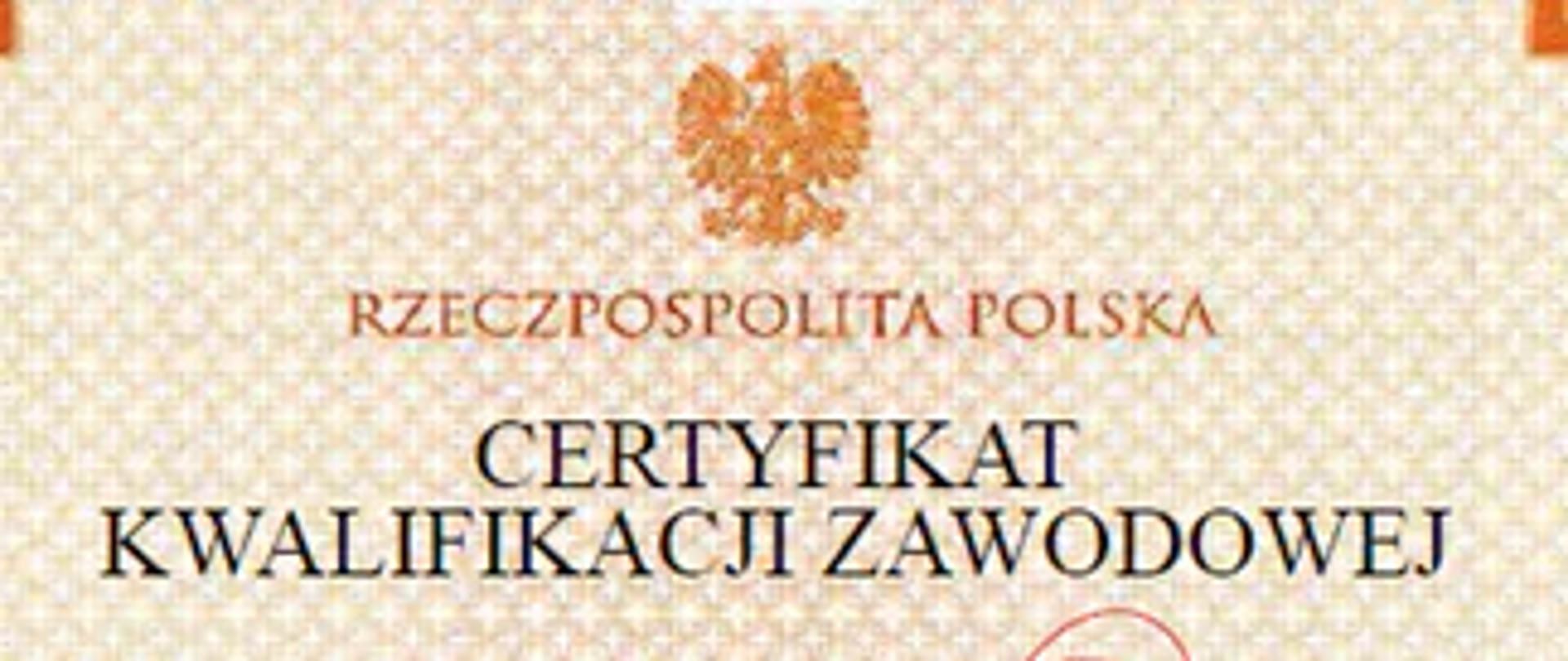 Certyfikat Kwalifikacji Zawodowej