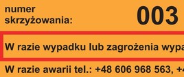 Przykładowe oznakowanie jednego z przejazdów