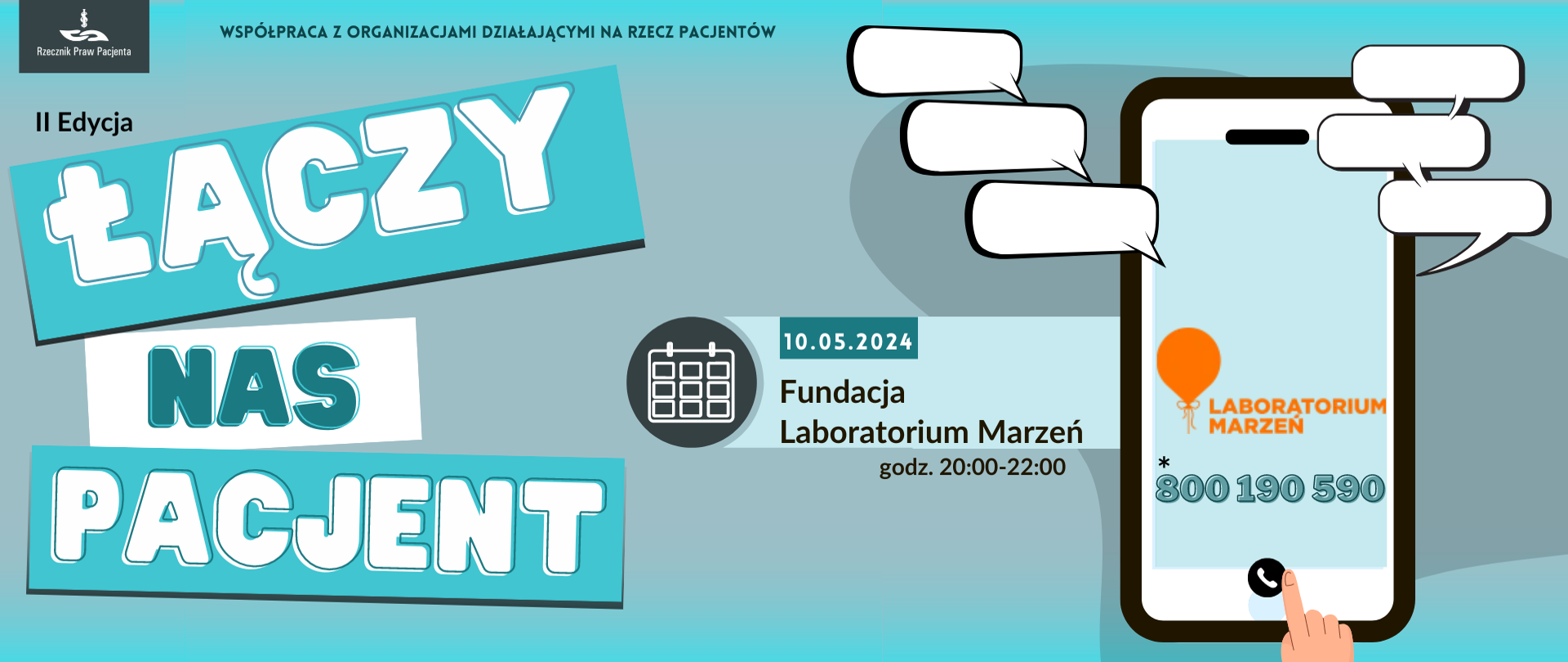 10 maja 2024 baner łaczy nas pacjent