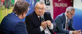 Minister infrastruktury Andrzej Adamczyk na XXXI Forum Ekonomicznym w Karpaczu, panel dotyczący sieci TEN-T