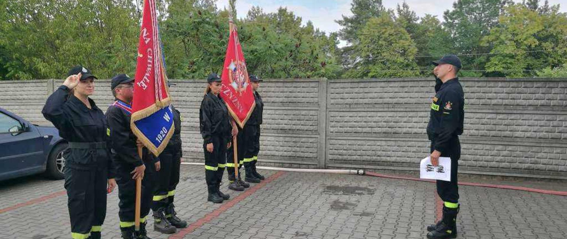 Szkolenie dla członków pocztów sztandarowych Jednostek Ochotniczych Straży Pożarnych z terenu powiatu obornickiego.