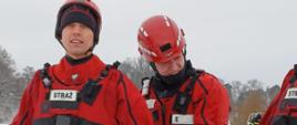 Ćwiczenia doskonalące z ratownictwa lodowego strażaków JRG w Działdowie oraz OSP z powiatu działdowskiego