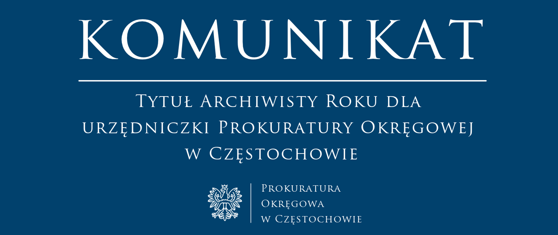 Tytuł Archiwisty Roku dla urzędniczki Prokuratury Okręgowej w Częstochowie 