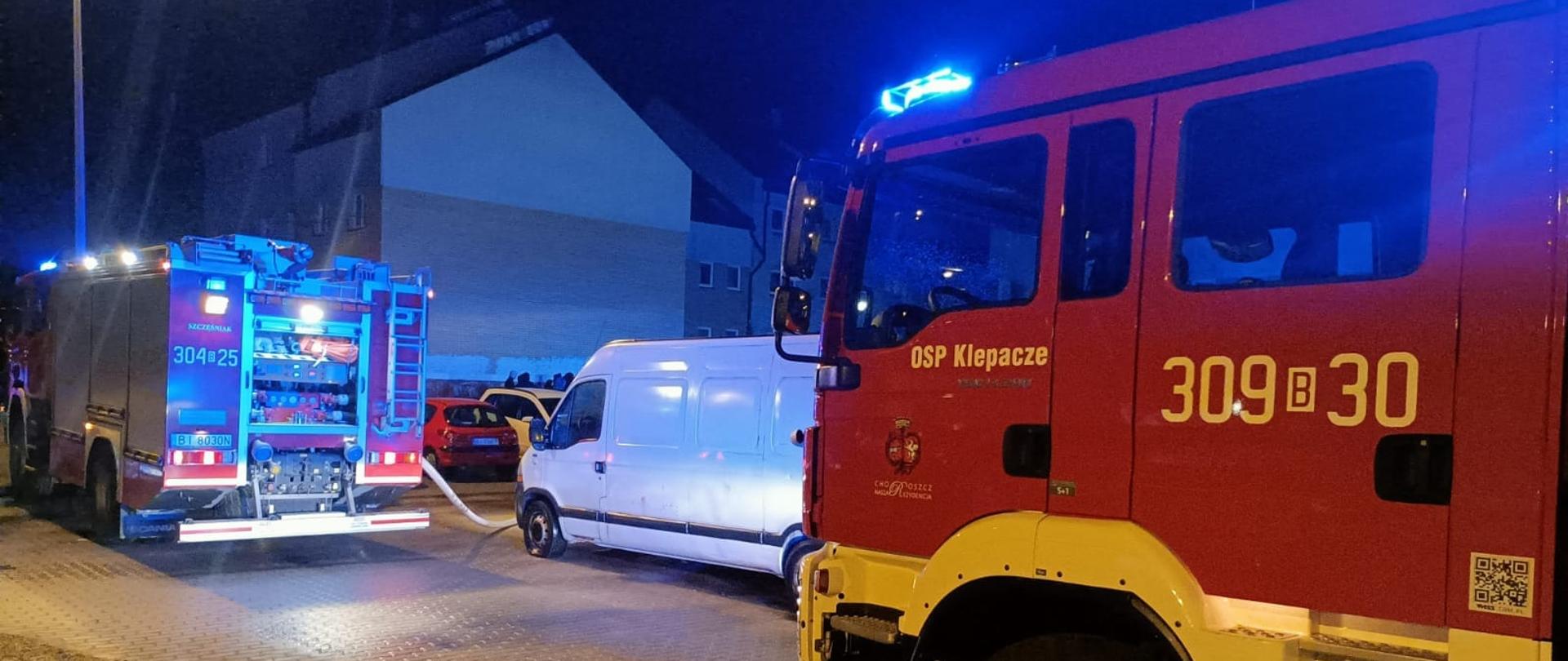 Pożar piwnicy w bloku przy ul. Klepackiej