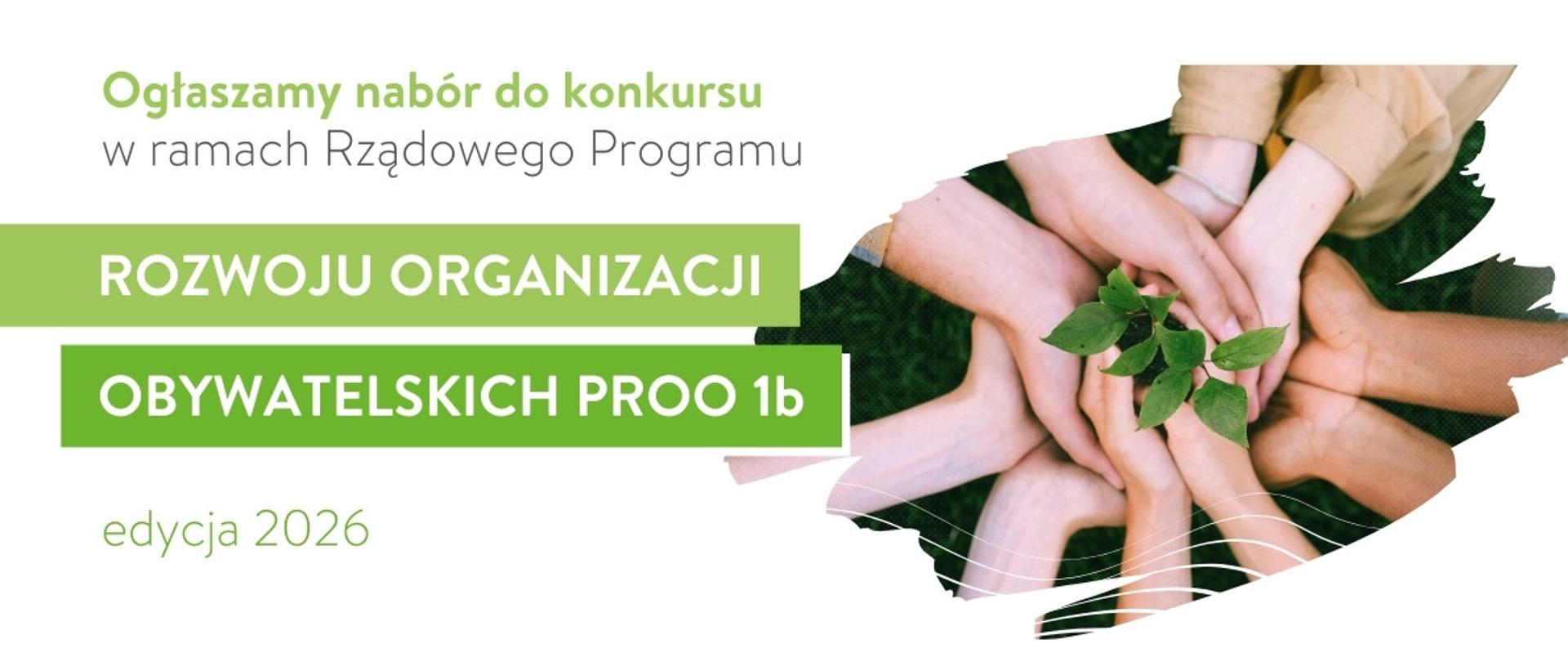 grafika z dłońmi i napisem Nabór do konkursu 