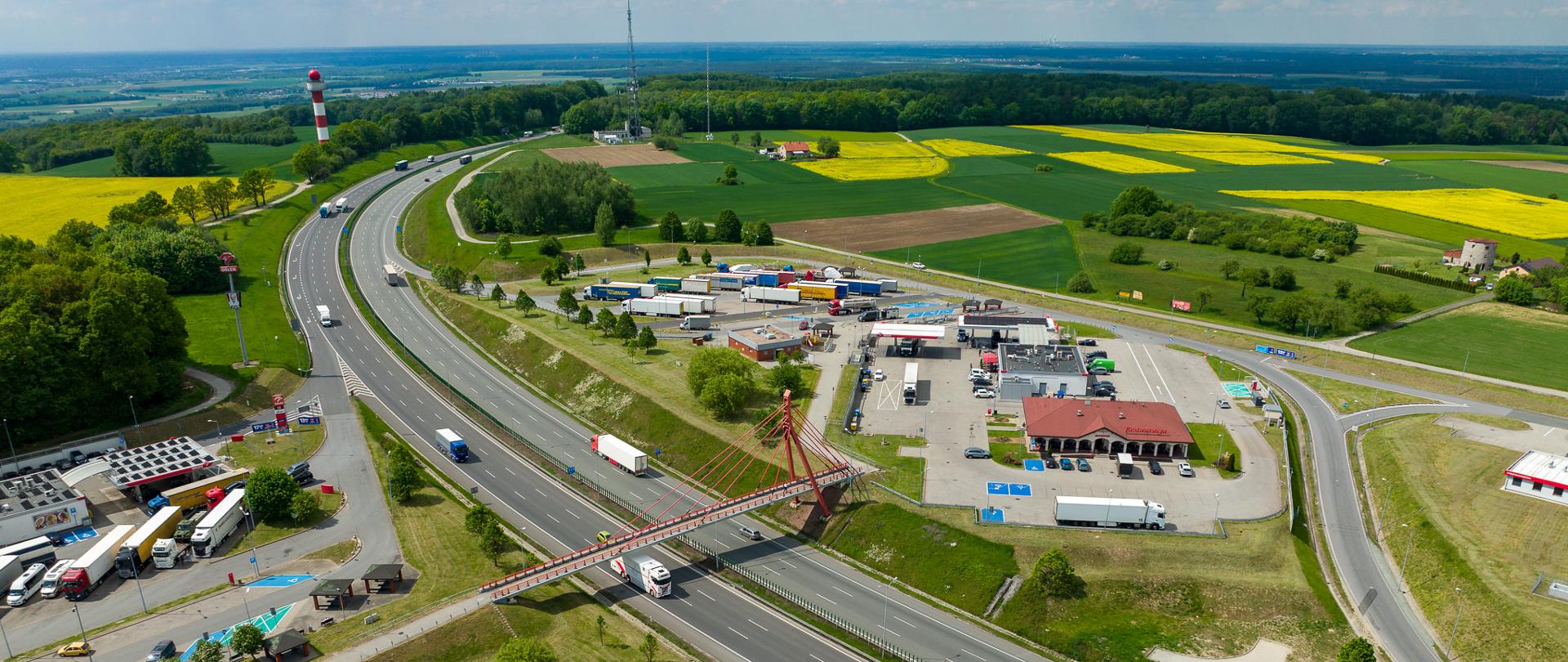 A4 Krapkowice - Nogowczyce, góra św. Anny, MOP Wysoka