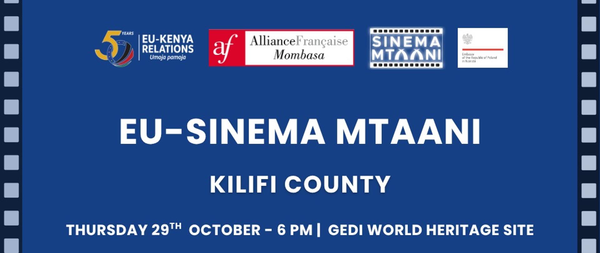 Invitation to a screening of Polish-Kenyan films in Gedi to mark the 50th anniversary of EU-Kenya relations