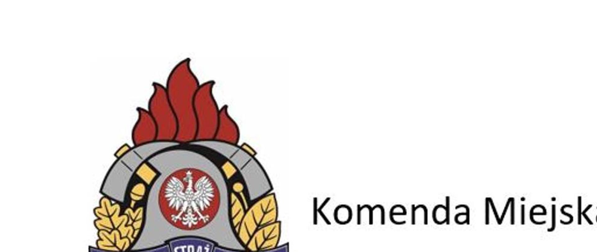 LOGO Państwowej straży pożarnej i napis Komenda Miejska
Państwowej Straży Pożarnej w Elblągu
