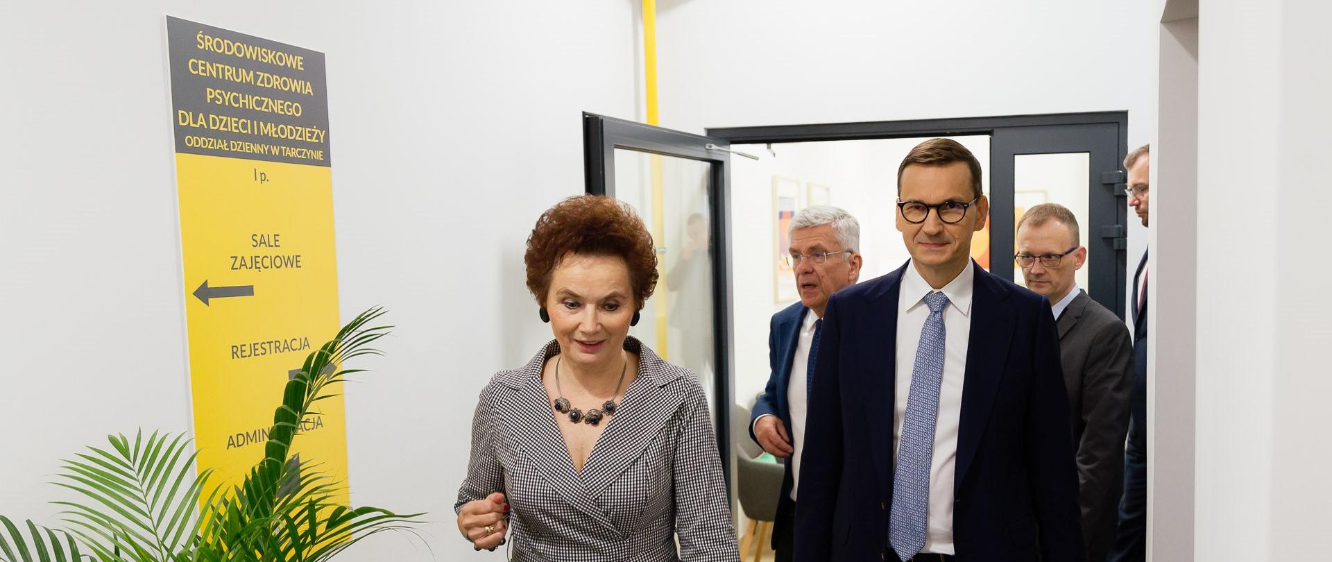 Prime Minister Mateusz Morawiecki at the Community Mental Health Center for Children and Youth in Tarczyn